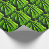 Green Blätter Macro Geschenkpapier (Ecke)