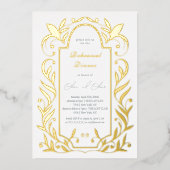 Green Blätter Probe Dinner Folieneinladung (Vorderseite)