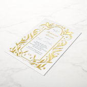 Green Blätter Probe Dinner Folieneinladung (Gedreht)