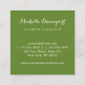 Green Blätter Square Visitenkarte (Rückseite)