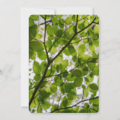 Green Blätter Wedding Dankeschön Card Dankeskarte (Rückseite)