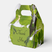 Green Blätter Wedding Gable Fvor Box Geschenkschachtel (Rückseite)