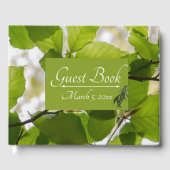 Green Blätter Wedding Guest Book Gästebuch (Vorderseite)