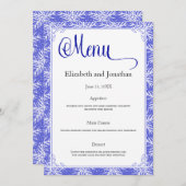 Green Blätter Wedding Reception Menu Card Einladung (Vorne/Hinten)