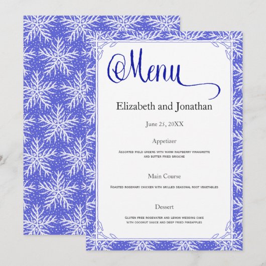 Green Blätter Wedding Reception Menu Card Einladung (Vorne/Hinten)