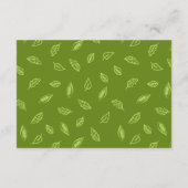 Green Blätter Wedding Website Information Card Begleitkarte (Rückseite)