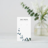 GREEN BLAUE COIN EUCALYPTUS FAUNA EARRING DISPLAY VISITENKARTE (Stehend Vorderseite)