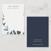 GREEN BLAUE COIN EUCALYPTUS FAUNA NECKLACE DISPLAY VISITENKARTE (Vorne/Hinten)