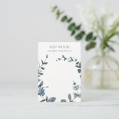 GREEN BLAUE COIN EUCALYPTUS FAUNA NECKLACE DISPLAY VISITENKARTE (Stehend Vorderseite)