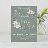 Green Bliss Invitation Dankeskarte (Stehend Vorderseite)