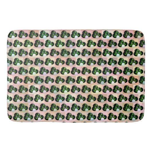 Green Block Art Lawn Bowls Muster, Bathmat Badematte (Vorderseite)