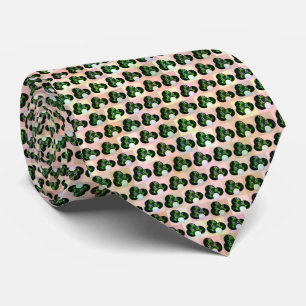 Green Block Art Lawn Bowls Muster, Neck Tie Krawatte