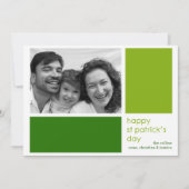 Green Blocks St Patricks Day Foto Card Karte (Vorderseite)