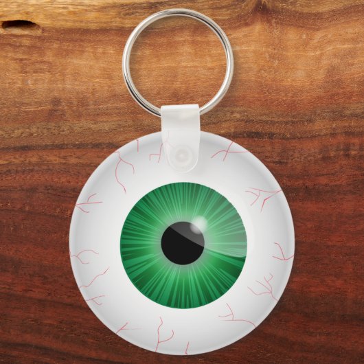 Green Bloodshot Eyeball Key Chain Schlüsselanhänger (Vorderseite)