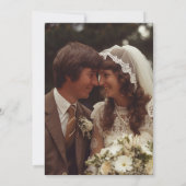 Green Bloral Black and Gold 50 Jahre Foto Einladung (Rückseite)