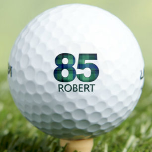 Green Blue 85. Geburtstag - 85 Opa kariertes Gesch Golfball