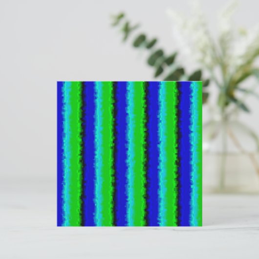 Green Blue abstrakt 3D Regenbogenmuster (Stehend Vorderseite)