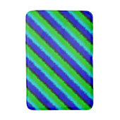 Green Blue abstrakt 3D Regenbogenmuster Badematte (Vorderseite Vertikal)