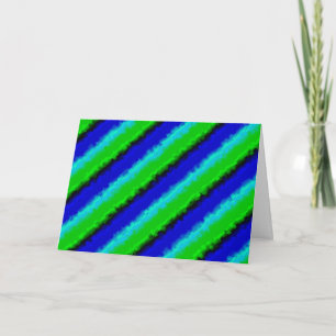 Green Blue abstrakt 3D Regenbogenmuster Dankeskarte