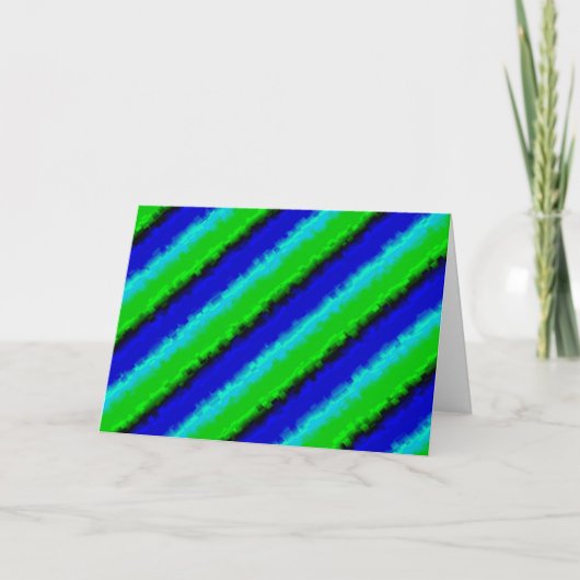Green Blue abstrakt 3D Regenbogenmuster Dankeskarte (Vorderseite)
