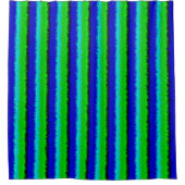 Green Blue abstrakt 3D Regenbogenmuster Duschvorhang (Vorderseite)