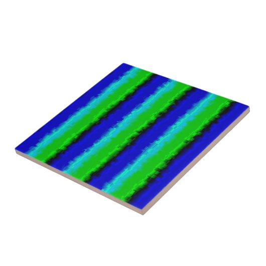 Green Blue abstrakt 3D Regenbogenmuster Fliese (Seite)