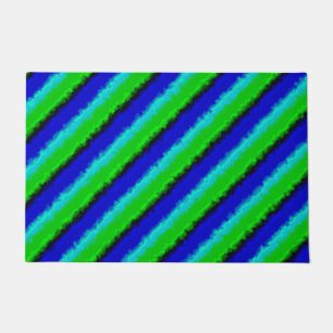 Green Blue abstrakt 3D Regenbogenmuster Fußmatte
