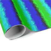 Green Blue abstrakt 3D Regenbogenmuster Geschenkpapier (Rolleneckpunkt)