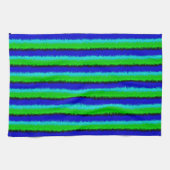 Green Blue abstrakt 3D Regenbogenmuster Geschirrtuch (Horizontal)