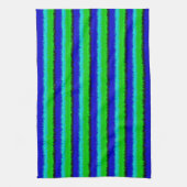 Green Blue abstrakt 3D Regenbogenmuster Geschirrtuch (Vertikal)