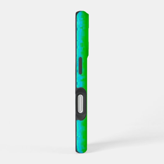 Green Blue abstrakt 3D Regenbogenmuster iPhone 16 Hülle (Rechte Seite)