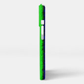 Green Blue abstrakt 3D Regenbogenmuster iPhone Hülle (Linke Seite)