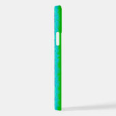 Green Blue abstrakt 3D Regenbogenmuster iPhone Hülle (Rechte Seite)