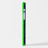 Green Blue abstrakt 3D Regenbogenmuster iPhone Hülle (Linke Seite)