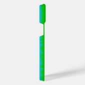 Green Blue abstrakt 3D Regenbogenmuster iPhone Hülle (Rechte Seite)