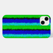 Green Blue abstrakt 3D Regenbogenmuster iPhone Hülle (Rückseite (Horizontal))