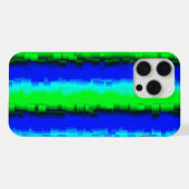 Green Blue abstrakt 3D Regenbogenmuster iPhone Hülle (Rückseite (Horizontal))