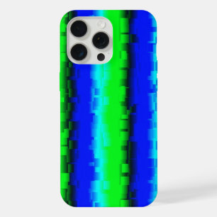 Green Blue abstrakt 3D Regenbogenmuster iPhone 15 Pro Max Hülle