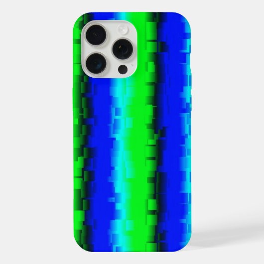 Green Blue abstrakt 3D Regenbogenmuster iPhone Hülle (Rückseite)