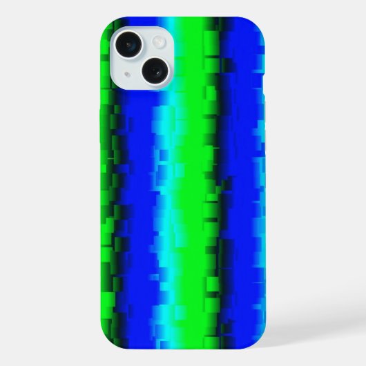 Green Blue abstrakt 3D Regenbogenmuster iPhone Hülle (Rückseite)