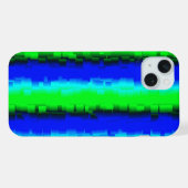 Green Blue abstrakt 3D Regenbogenmuster iPhone Hülle (Rückseite (Horizontal))