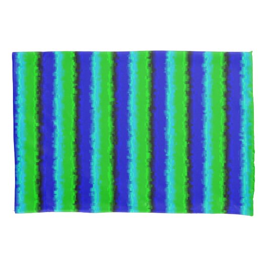 Green Blue abstrakt 3D Regenbogenmuster Kissenbezug (Vorderseite)