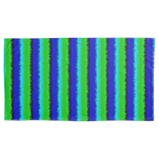 Green Blue abstrakt 3D Regenbogenmuster Kissenbezug (Vorderseite)