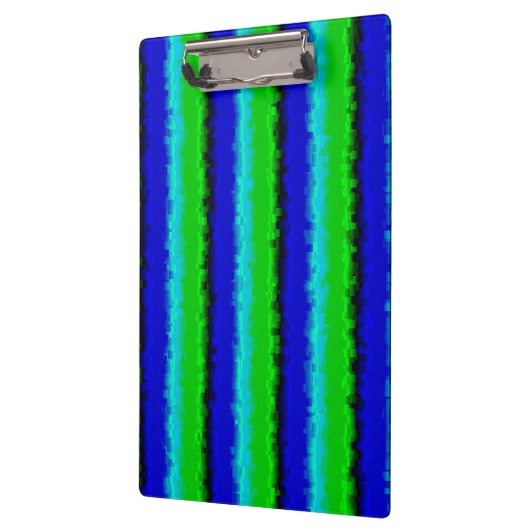 Green Blue abstrakt 3D Regenbogenmuster Klemmbrett (Links)