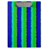 Green Blue abstrakt 3D Regenbogenmuster Klemmbrett (Vorderseite)