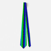 Green Blue abstrakt 3D Regenbogenmuster Krawatte (Vorderseite)