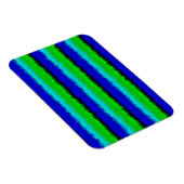 Green Blue abstrakt 3D Regenbogenmuster Magnet (Rechte Seite)