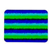 Green Blue abstrakt 3D Regenbogenmuster Magnet (Horizontal)