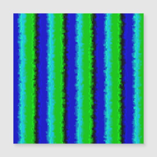 Green Blue abstrakt 3D Regenbogenmuster Magnetkarte (Vorderseite)