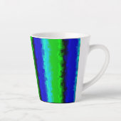 Green Blue abstrakt 3D Regenbogenmuster Milchtasse (Rechts)